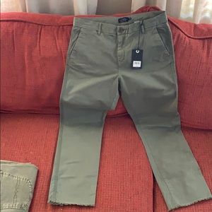 Lucky brand olive green chino ankle pant